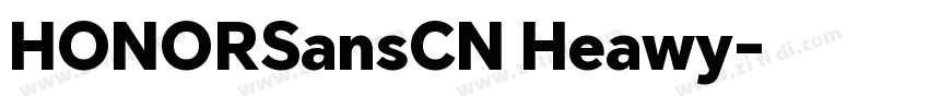 HONORSansCN Heawy字体转换